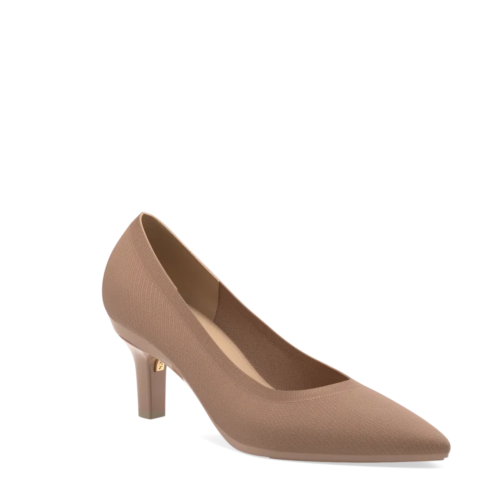 The Pump - Latte Knit   Stiletto Heel Kit 3 Latte - FINAL SALE