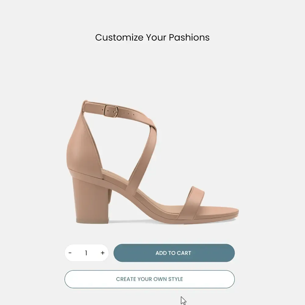 The Sandal - Latte Leather   Block Heel Kit 3 Latte