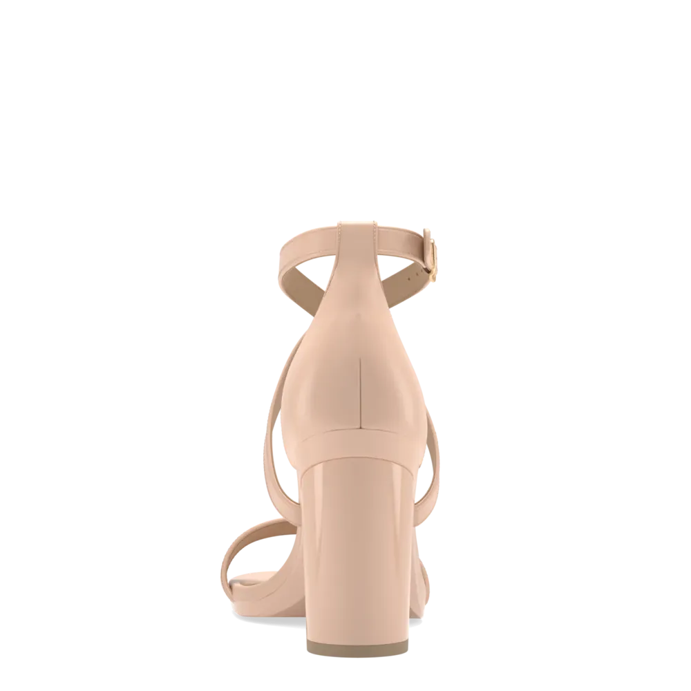 The Sandal - Sand Leather   Block Heel Kit 4 Sand