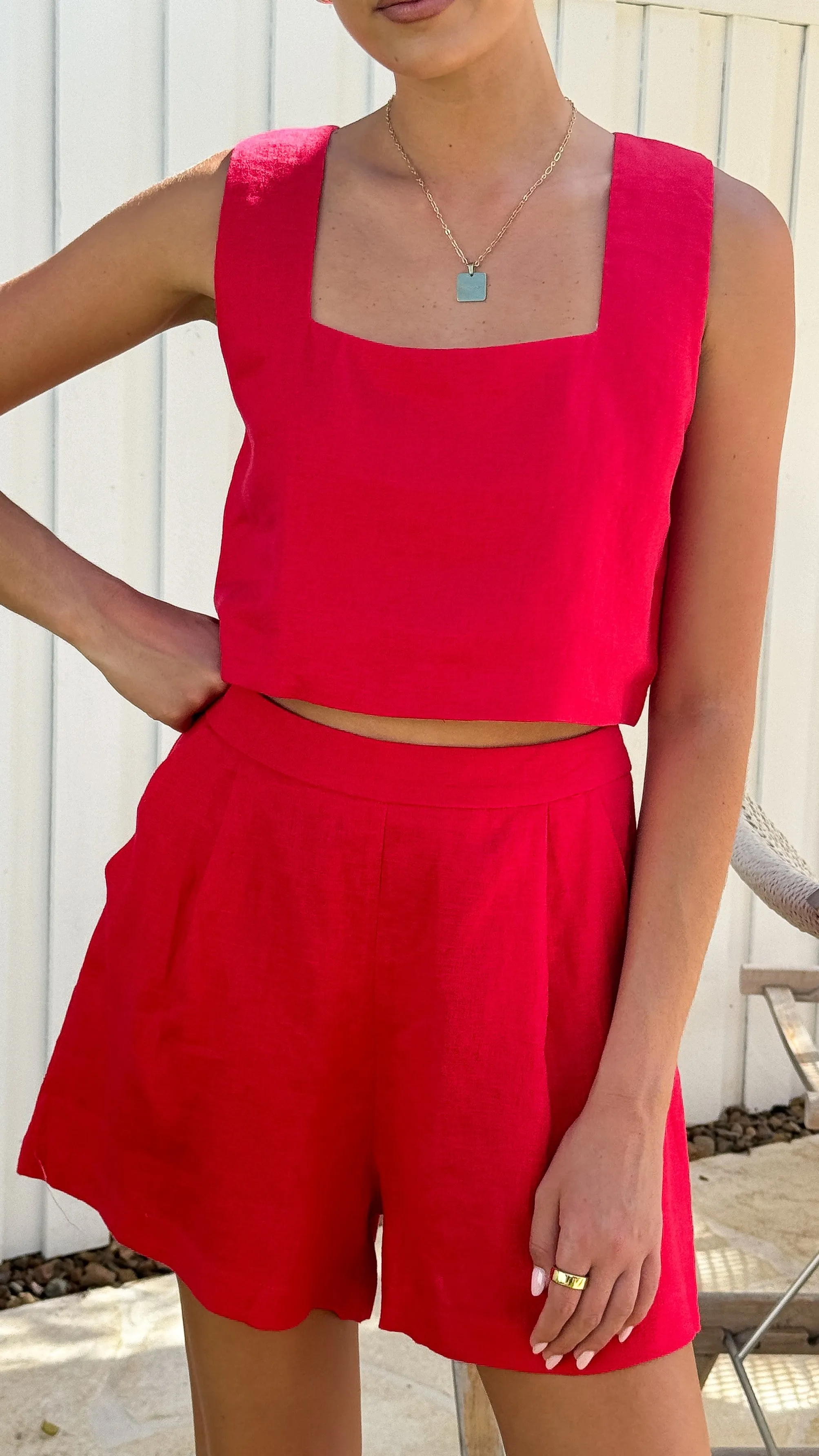 Tillie Shorts - Ruby Red