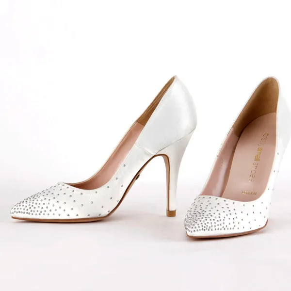*UK size 1 - FLAIR - ivory, 8cm heels