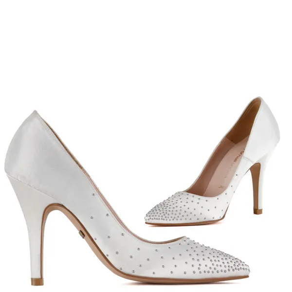 *UK size 1 - FLAIR - ivory, 8cm heels