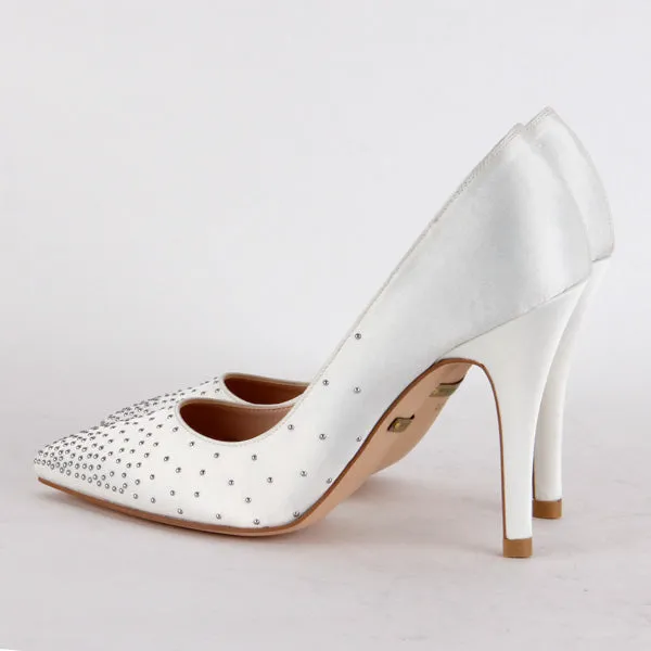 *UK size 1 - FLAIR - ivory, 8cm heels