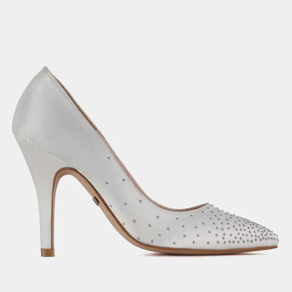 *UK size 1 - FLAIR - ivory, 8cm heels