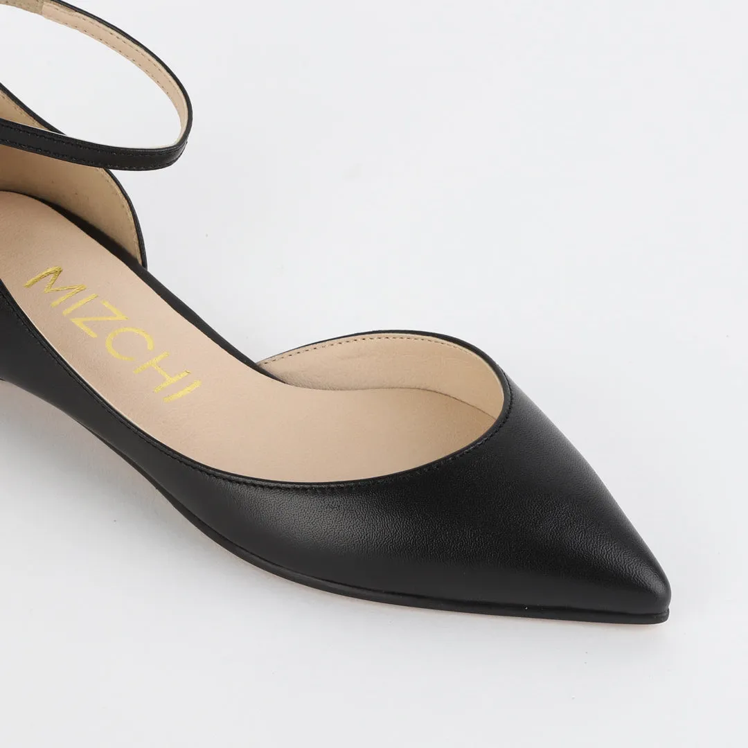 *UK size 13 - PINKUMI - black, 1.5cm heels