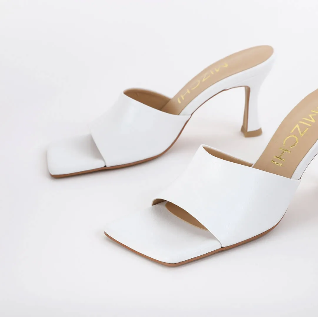 *UK size 2 - ESTOI - white, 6cm heels