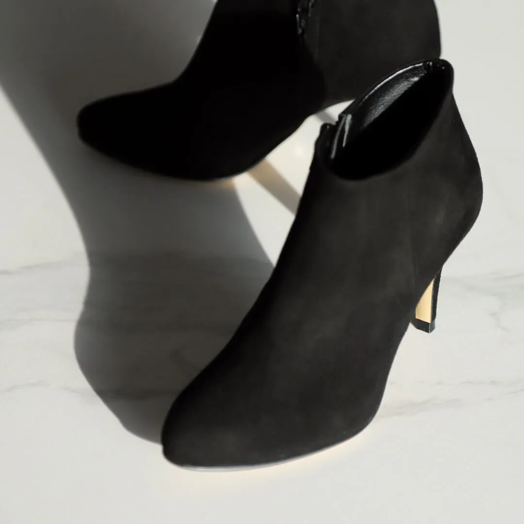 *UK size 2 - KANE - black suede, 8cm heels