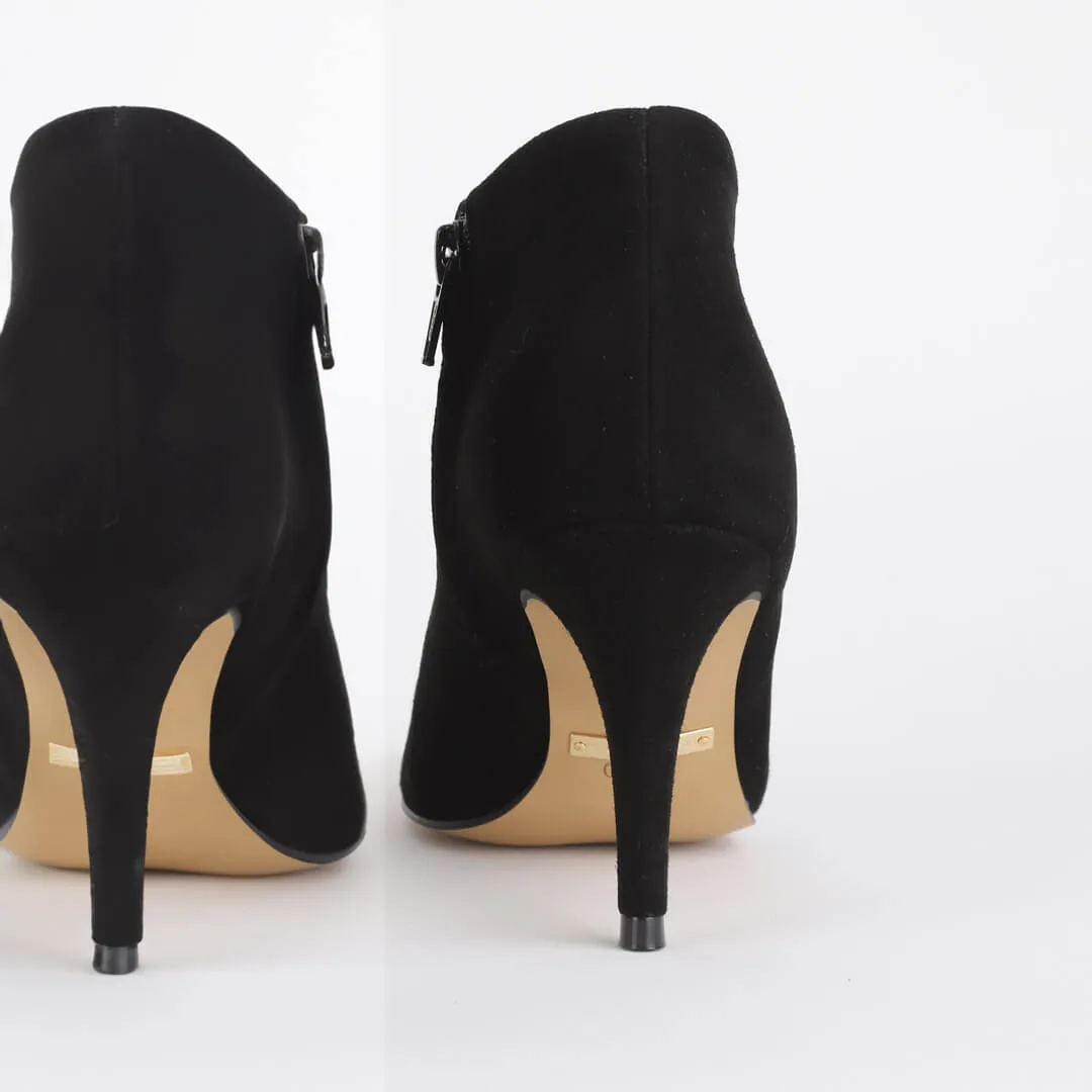 *UK size 2 - KANE - black suede, 8cm heels