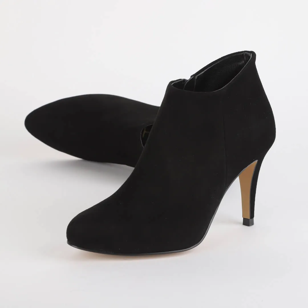 *UK size 2 - KANE - black suede, 8cm heels
