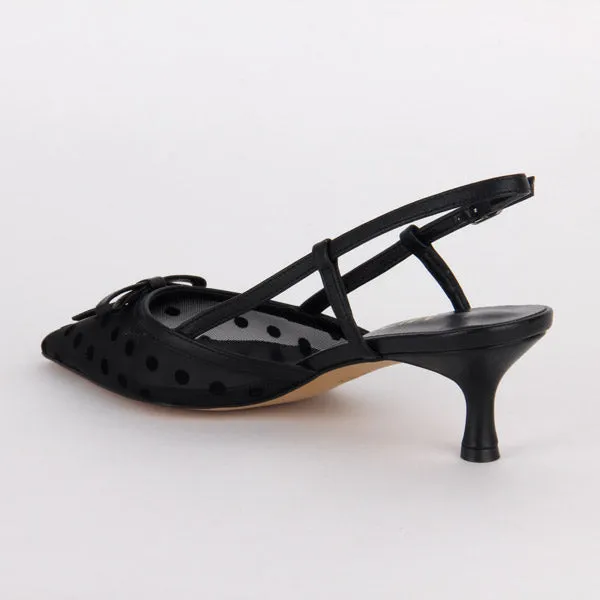 *UK size 2 - MELAINE - black, 5cm heels