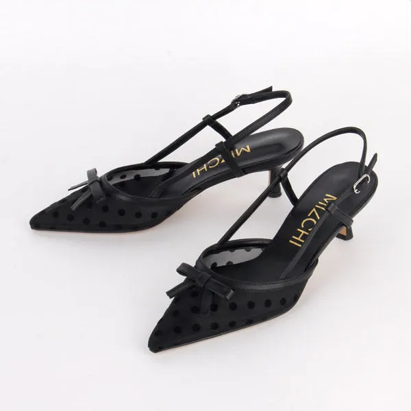 *UK size 2 - MELAINE - black, 5cm heels