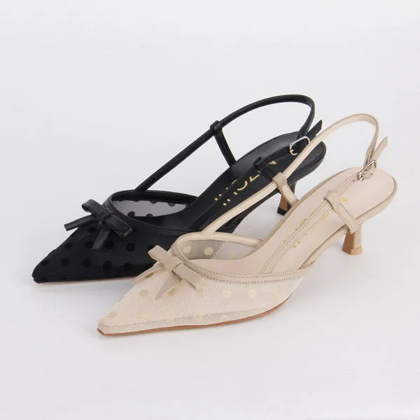 *UK size 2 - MELAINE - black, 5cm heels