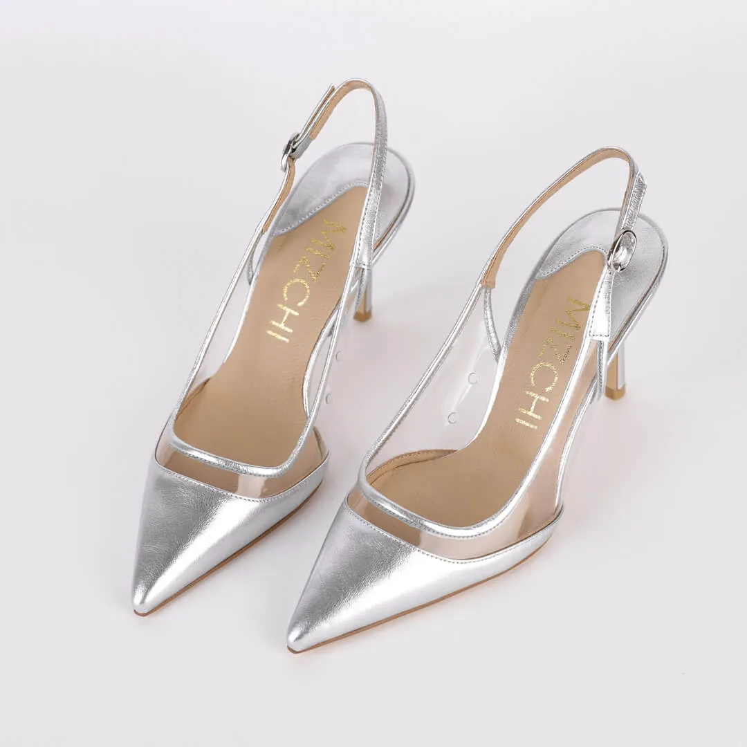 *UK size 3 - FACE THE SUN - navy, 7cm heels