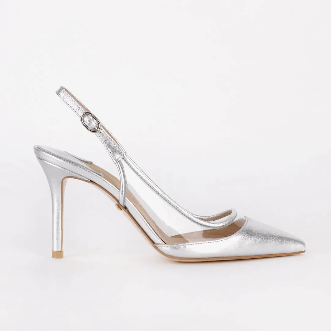 *UK size 3 - FACE THE SUN - navy, 7cm heels