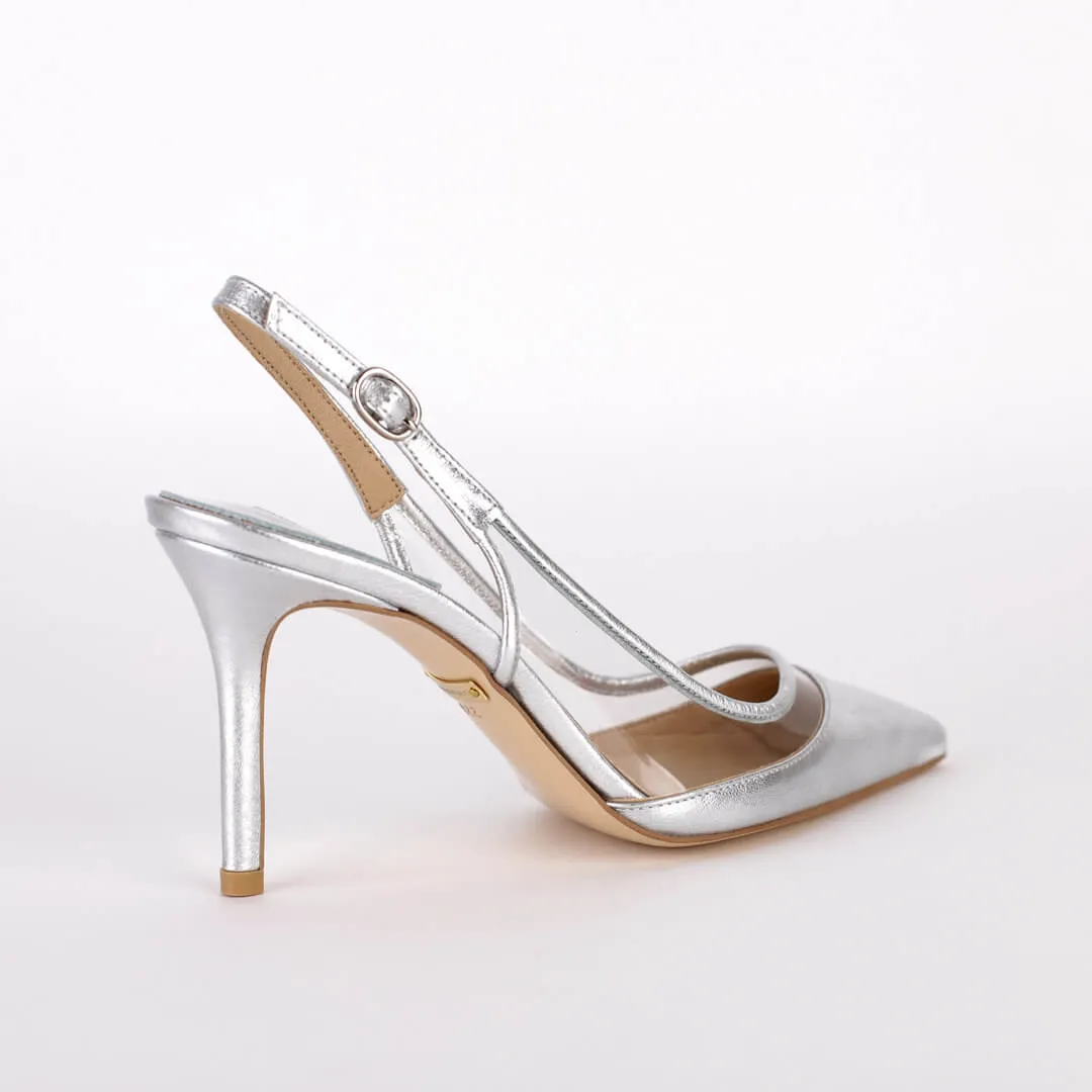 *UK size 3 - FACE THE SUN - navy, 7cm heels