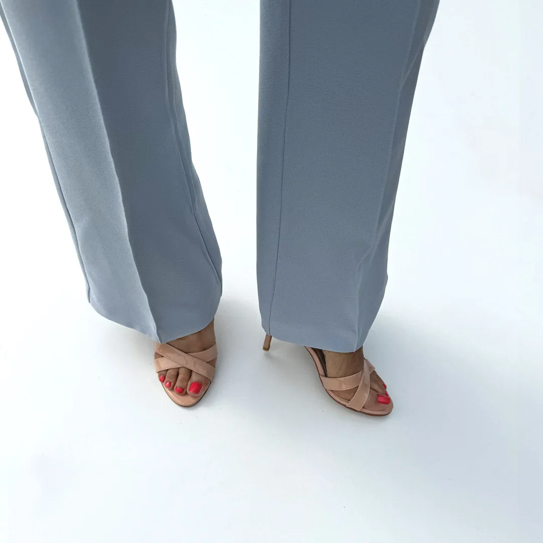 *UK size 3  TWIGGY - beige patent, 10cm heels
