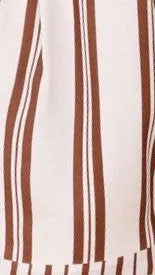 Urja Shorts - Brown / White Stripe