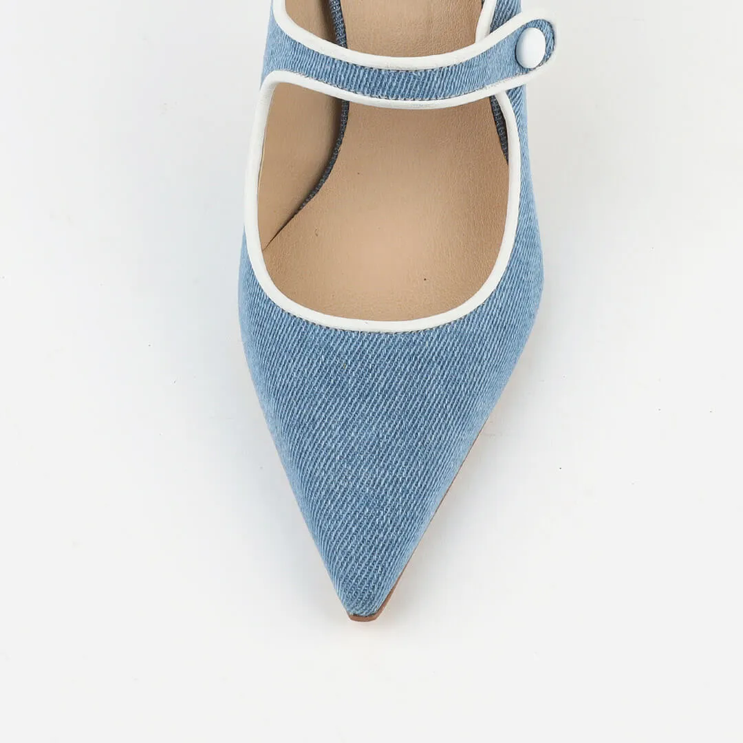 VIRGINIA - denim mary jane
