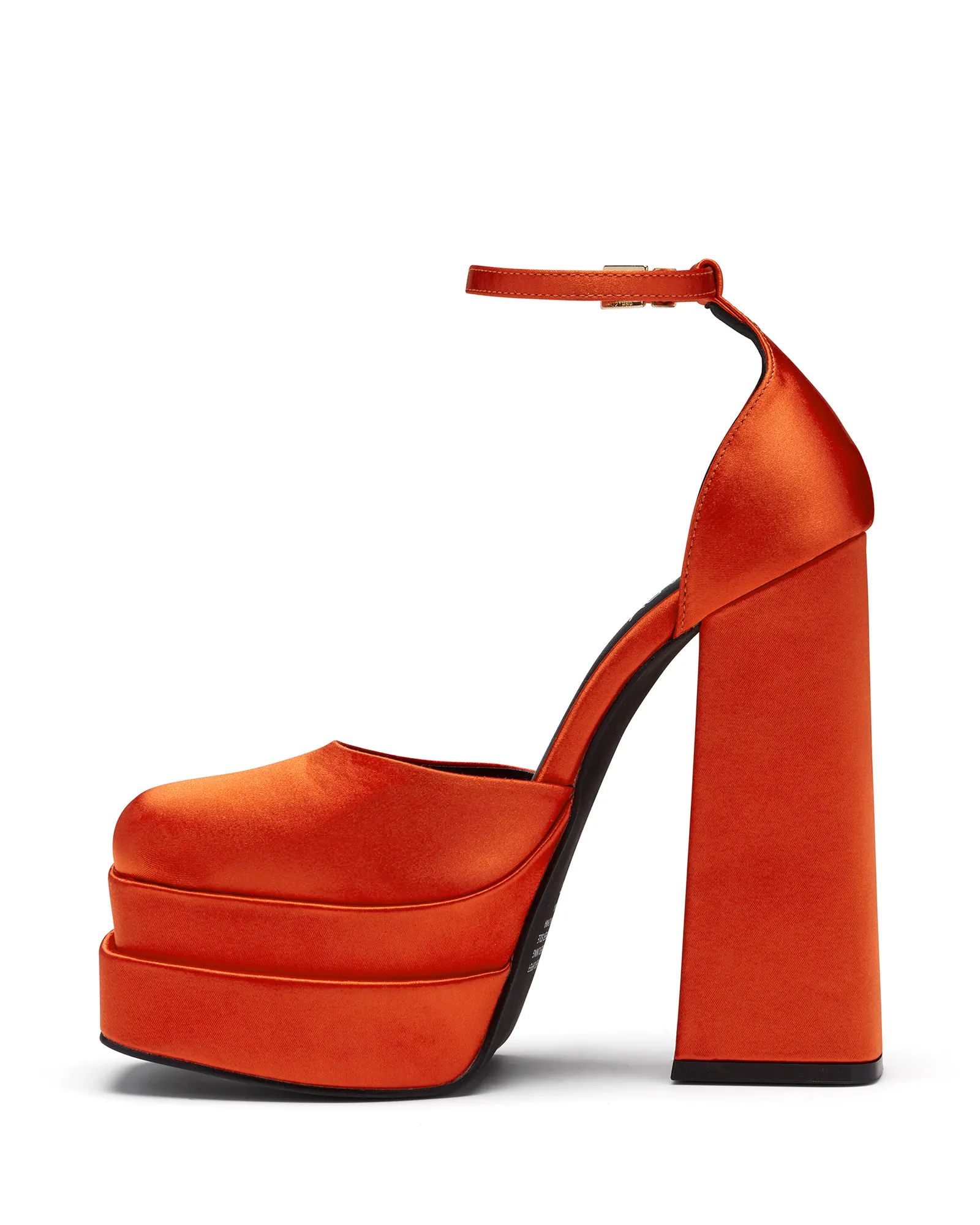 Viva Platform Heel Tangerine Satin