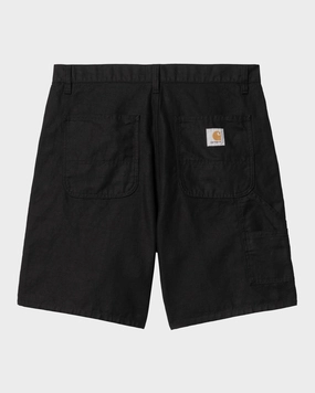 Walter Linen Single Knee Short | Black