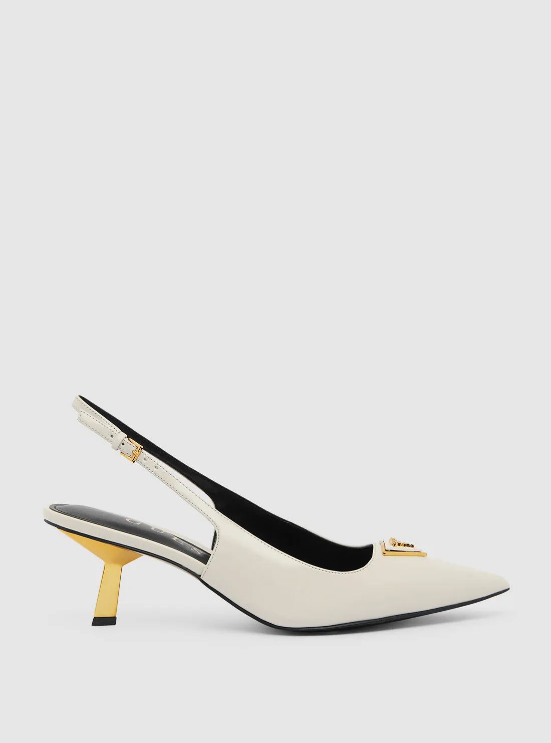 White Racinda Sling Back Heels