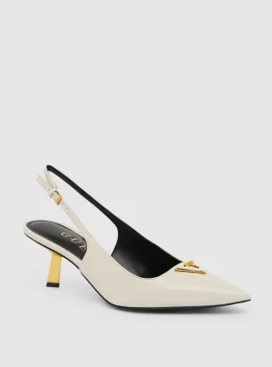 White Racinda Sling Back Heels