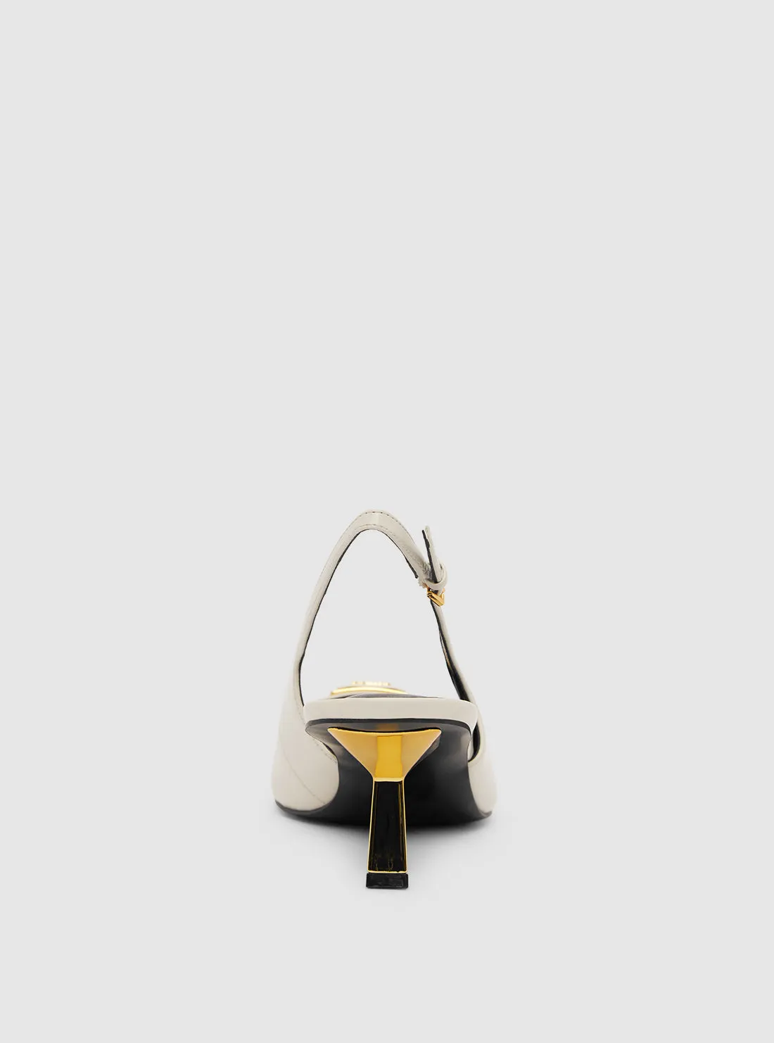 White Racinda Sling Back Heels